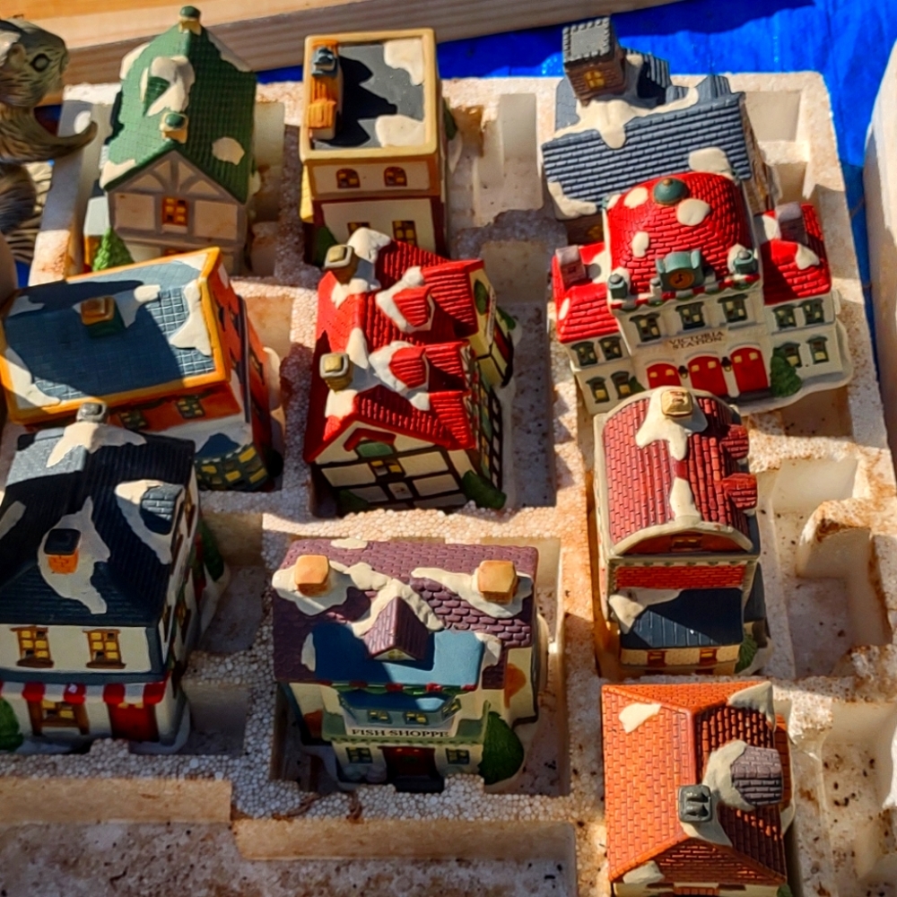 Antique mini Christmas town